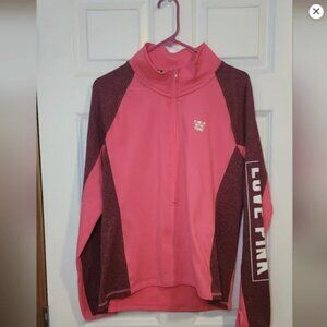NWT Victoria's Secret PINK ultimate half zip pullover sz L